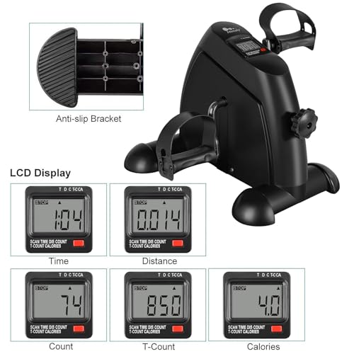 Himaly Mini Exercise Bike Pedal Exerciser with LCD Display