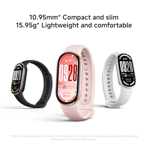 XIAOMI Smart Band 10 Fitness Tracker, 44mm AMOLED Display, Long Battery, 150 Sports Modes - Glacier Silver