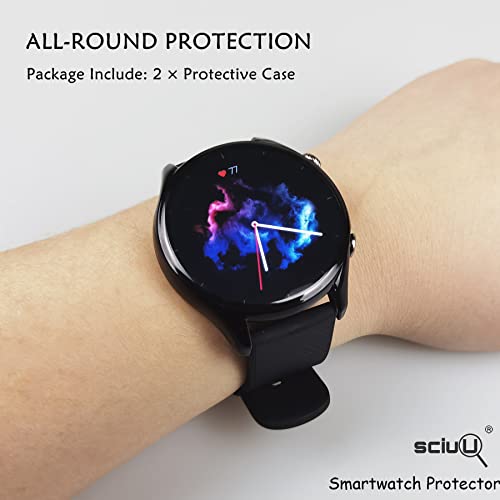 sciuU Amazfit GTR3 Pro Case [2 Pack] Soft TPU Screen Protector