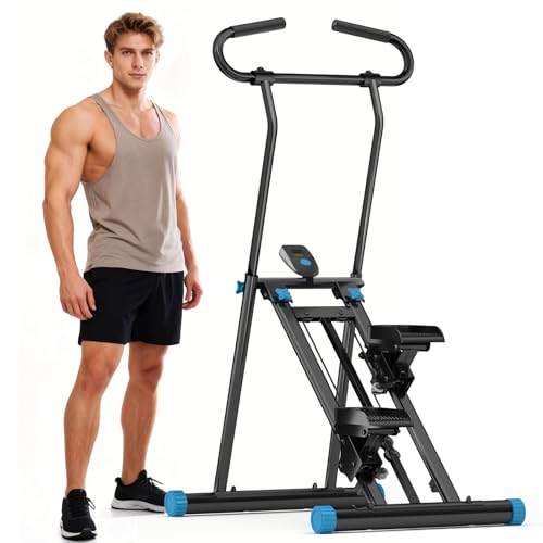 FitNexus Vertical Climber Stair Stepper, LCD Display, Non-Slip Pedals, 350lb Capacity, Compact Folding Cardio Exercise Climber