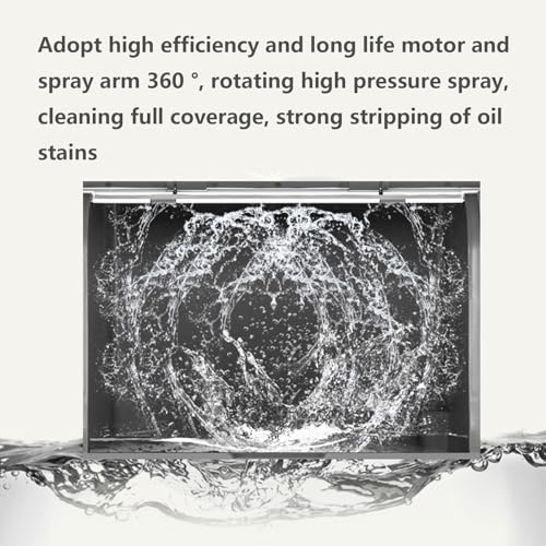 PEIXEN Portable Dishwasher with 360° Spinning Spray & Heated Drying - 4 Wash Programs, Compact Design for Apartments & Dorms