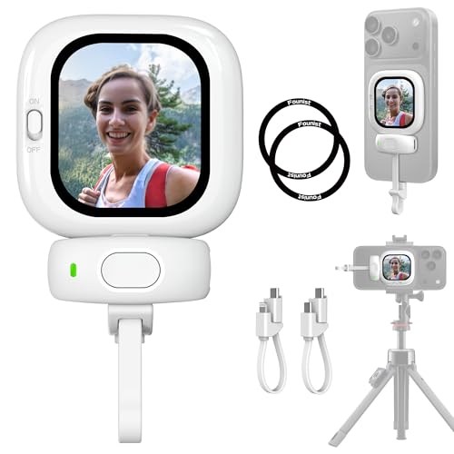Vlogmate Mini Selfie Screen with Phone Holder for Rear Camera - Ideal for Vlogging, Live Streaming, and TikTok - Compatible with iPhone