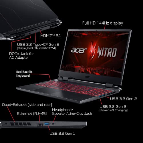 Acer Nitro 5 Gaming Laptop, Core i5, RTX 3050 GPU, 15.6" FHD Display, 8GB DDR4