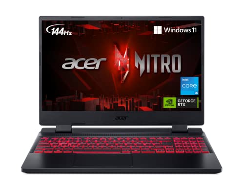 Acer Nitro 5 Gaming Laptop | Intel Core i5 | RTX 3050 Ti GPU | 15.6" FHD 144Hz Display | 16GB DDR4 | 512GB SSD
