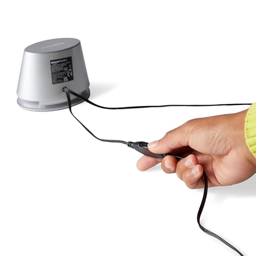 Amazon Basics Stereo Speakers 2.0 for PC & Laptop, 3.5mm Aux, USB-Powered - Silver