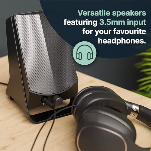 MAJORITY Compact Computer Speakers 10 inch Active Stereo Sound - Music, Gaming, Movies