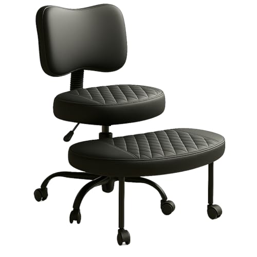 Ergonomic Meditation Chair for Adults | Back Support, Cushioned Seat | ADHD Yoga, Criss Cross Sitting | Height Adjustable, 360° Swivel