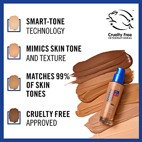 Rimmel Match Perfection Foundation - Classic Ivory, 24hr Hydration, Lightweight, SPF20