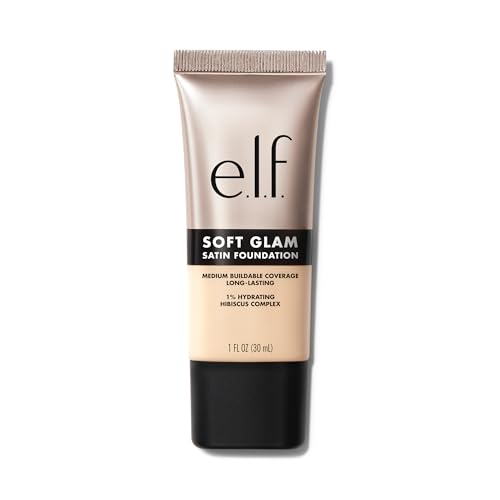 e.l.f. Soft Glam Foundation - Medium Coverage for Smooth Satin Finish - Vegan & Cruelty-Free - 10 Fair Cool
