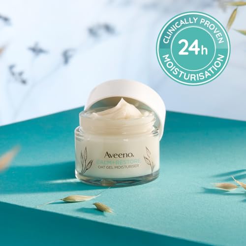 Aveeno Oat Gel Moisturiser 50ml - Soothe & Replenish Skin's Moisture - Nourishing Day Cream for Sensitive Skin