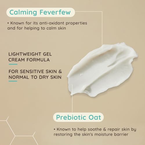 Aveeno Oat Gel Moisturiser 50ml - Soothe & Replenish Skin's Moisture - Nourishing Day Cream for Sensitive Skin