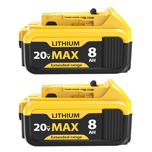 DeWalt 20V Max Battery 8000mAh 2-Pack, DCB206 DCB200 DCB201 - Lithium ion Tools & Chargers