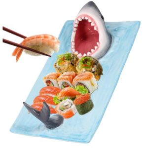 Shark Sushi Plate Hand-Painte