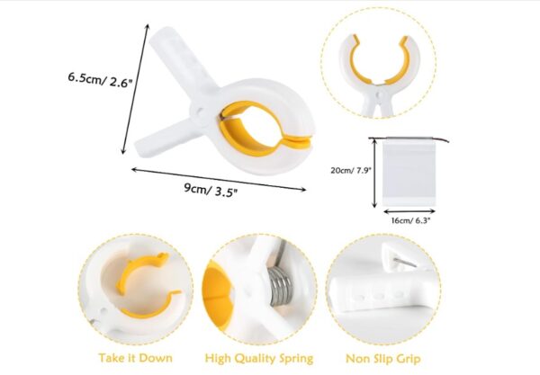 6pcs Towel Clips for Sun Loungers Large Beach - Image 3