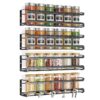 Spice Rack Wall Mounted 4 Pack
