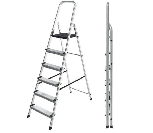 Aluminium Stepladder with Non-Slip Wide Step