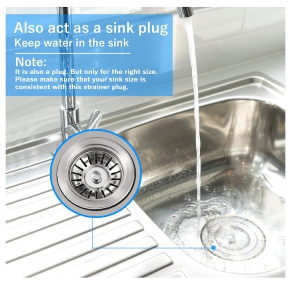 Upgraded Kitchen Sink Plug Strainer Stainless Steel - Image 4