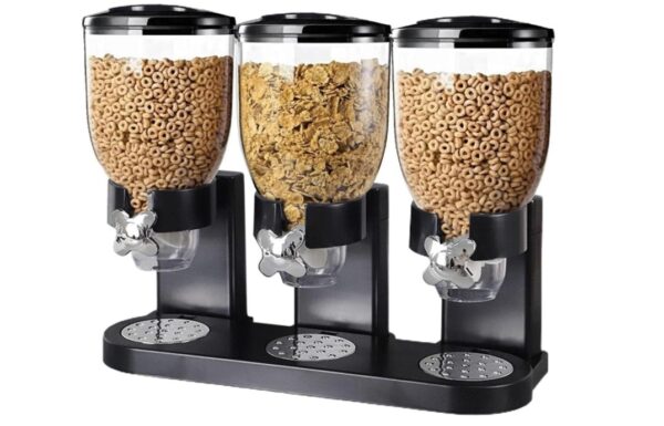 Taylor & Brown Triple Cereal Dispenser Classic Dry Food Canister