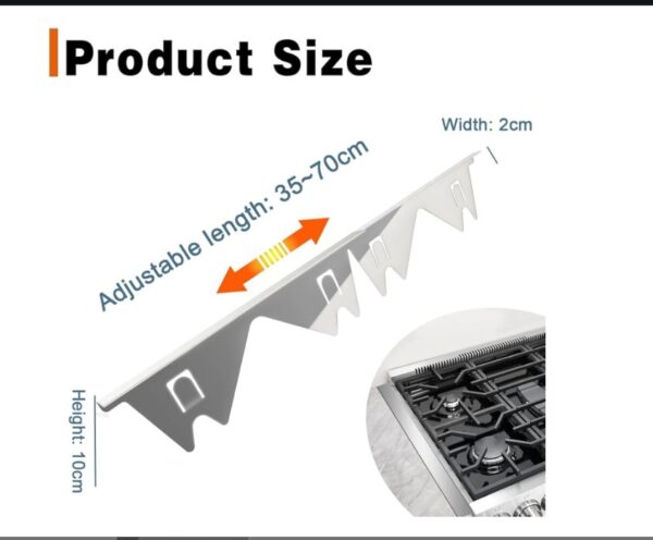 Stove Gap Covers Stainless Steel - Image 3