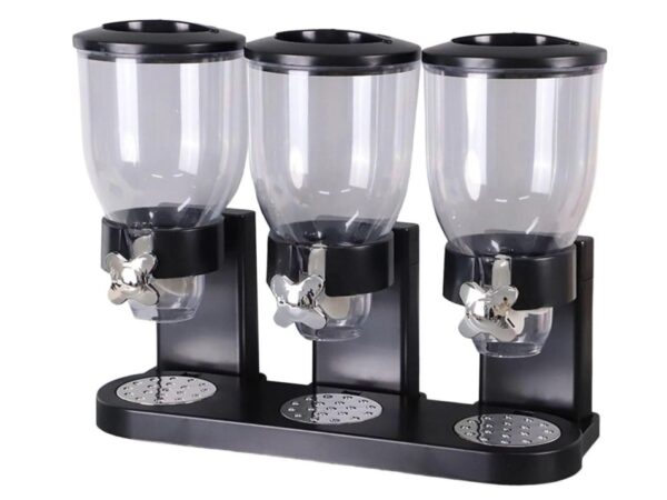 Taylor & Brown Triple Cereal Dispenser Classic Dry Food Canister - Image 2