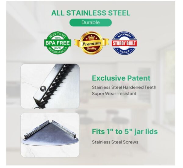 Upgraded Stainless Steel Under Cabinet Jar Opener - Image 2
