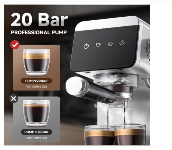AMZCHEF Coffee Machine 20 Ba - Image 4