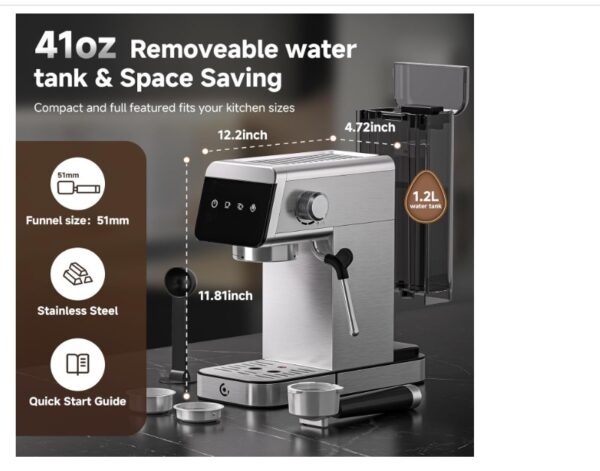 AMZCHEF Coffee Machine 20 Ba - Image 2
