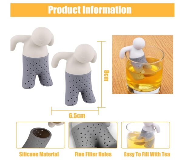 Teemännchen Pack of 2 Silicone Tea Strainer - Image 3