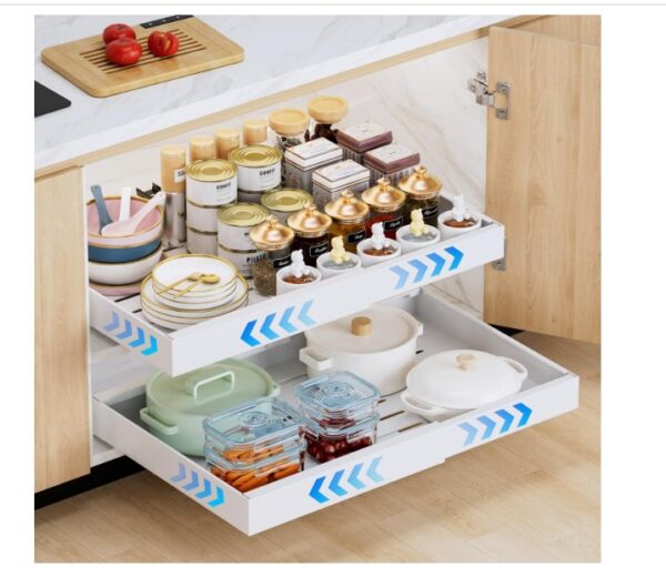 2 Pack Expandable Pull Out Cabinet Organizer