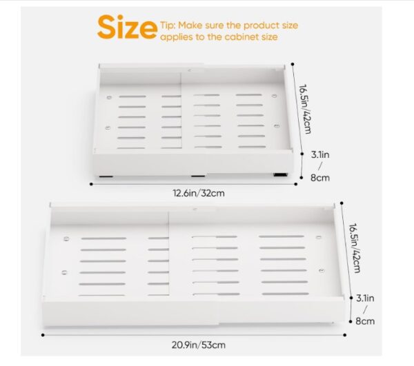 2 Pack Expandable Pull Out Cabinet Organizer - Image 4