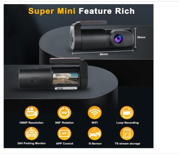 Dash Cam Front with SD Card - Image 3