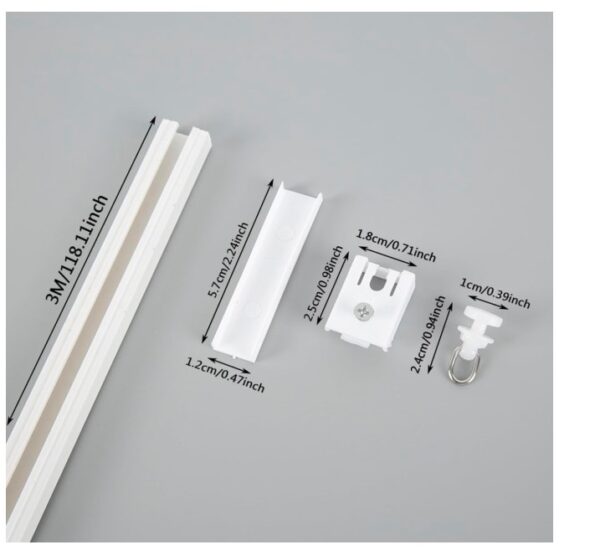CHZIMADE 9.8FT/3M Ceiling Curtain Track - Image 5