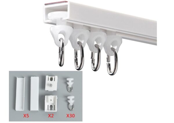 CHZIMADE 9.8FT/3M Ceiling Curtain Track - Image 3