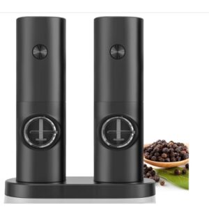 2Pcs Electric Salt and Pepper Grinder Set