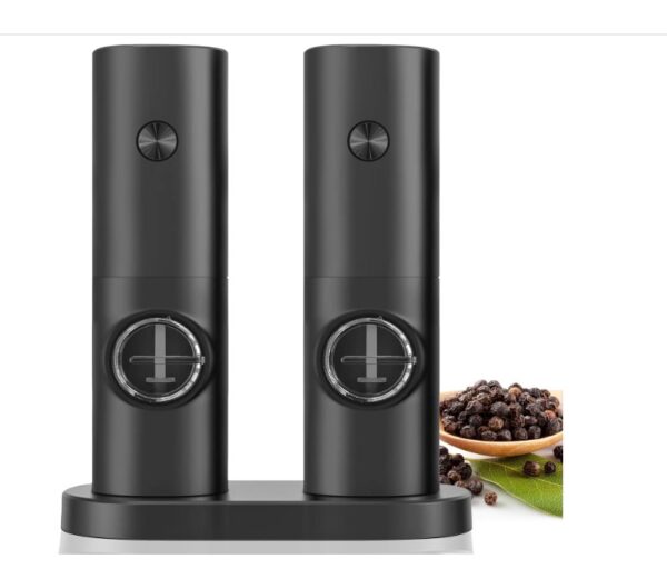 2Pcs Electric Salt and Pepper Grinder Set