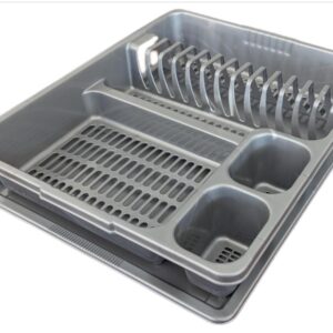 STL Plastic Dish Rack with Drip Tray