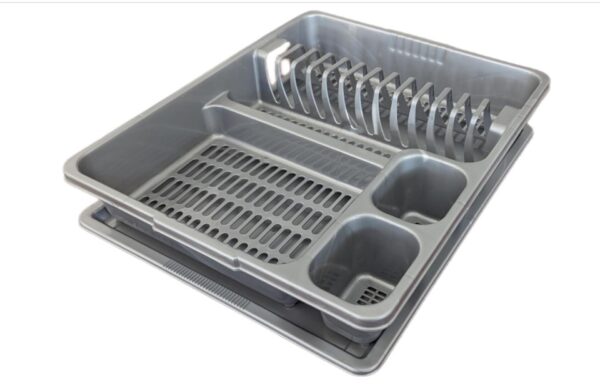 STL Plastic Dish Rack with Drip Tray