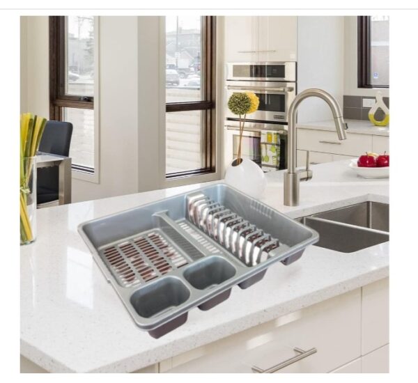 STL Plastic Dish Rack with Drip Tray - Image 2