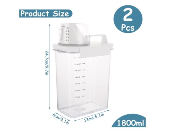 GBACHOOSE 2 Pack Washing Powder Storage - Image 3