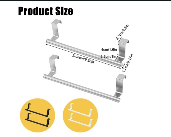 2 Pcs Stainless Steel Towel Holder - Image 4