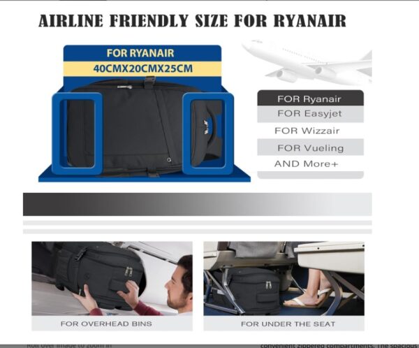 Ryanair Underseat Travel Backpack - Image 5
