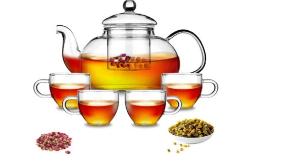 Kyraton 1000ml Glass Teapot with