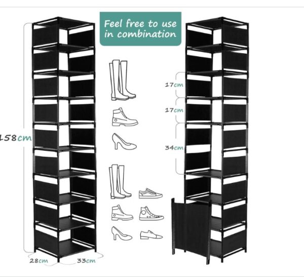 Rainberg 10 Tier Shoe Rack - Image 4