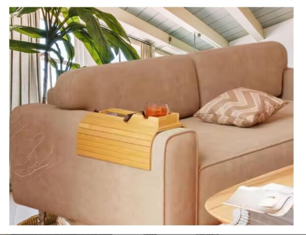 Naturebuz 2-in-1 Wooden Sofa Tray Table - Image 3