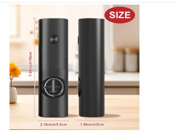 2Pcs Electric Salt and Pepper Grinder Set - Image 3