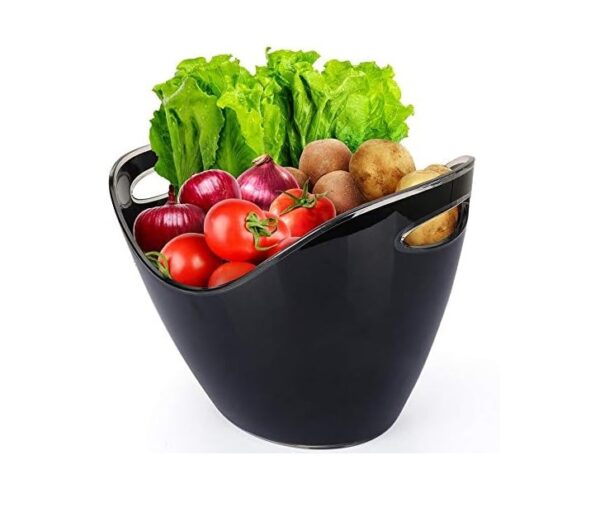8 Litre Large Black Acrylic Champagne Wine Ice Bucket - Image 2