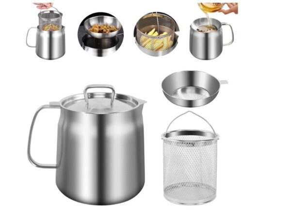304 Stainless Steel Oil Filter Pot with Filter