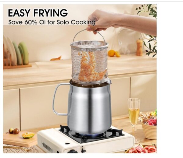 304 Stainless Steel Oil Filter Pot with Filter - Image 4