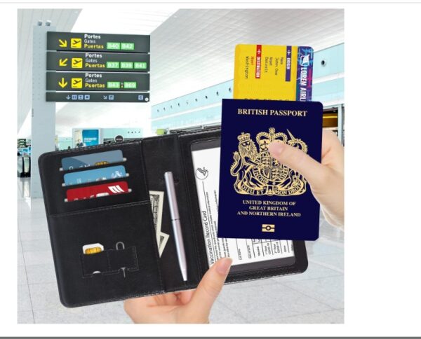 Premium PU Leather Travel Passport Wallet - Image 4