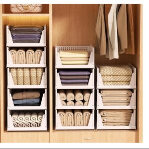8 Pack Wardrobe Storage Organiser Stackable